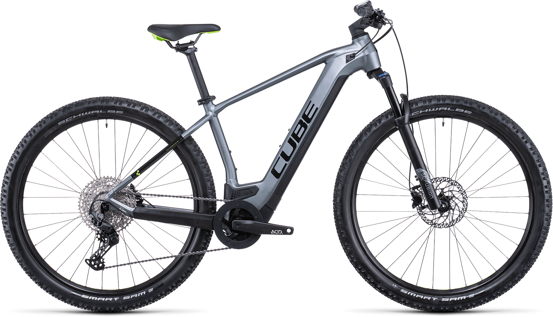 Bild von Fahrrad CUBE Reaction Hybrid Pro 500 flashgrey´n´green (2022) E-Bikes