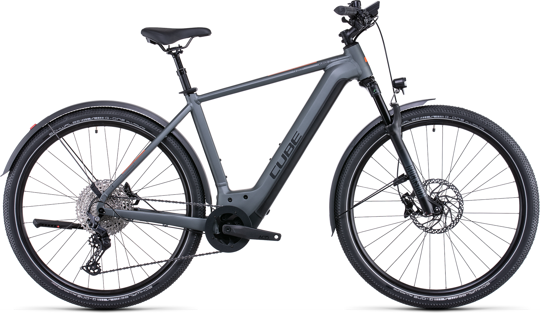 Bild von Fahrrad CUBE Nuride Hybrid SL 750 Allroad flashgrey´n´orange (2022) E-Bikes