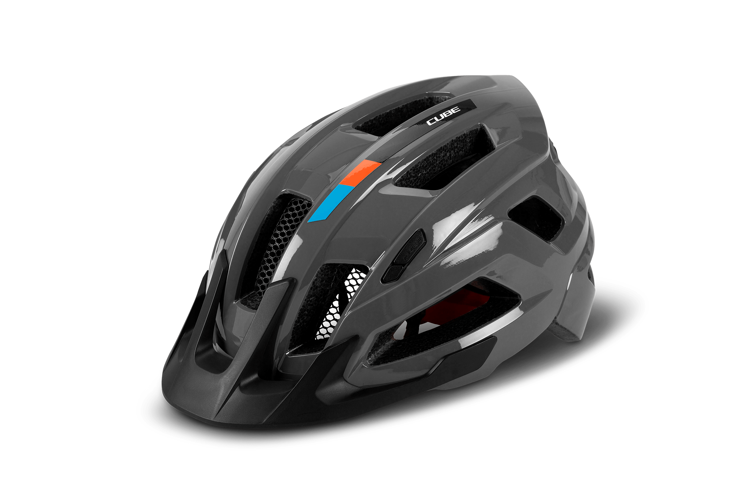 Bild von Fahrrad CUBE Helm STEEP X Actionteam glossy grey´n´orange Helme