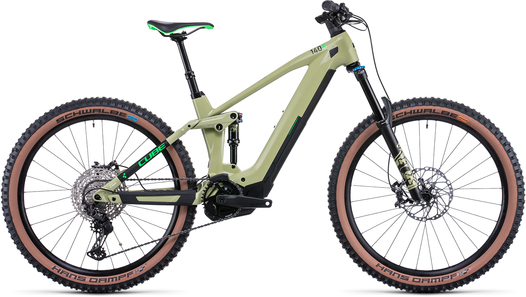 Bild von Fahrrad CUBE Stereo Hybrid 140 HPC SL 625 27.5 green´n´flashgreen (2022) E-Bikes