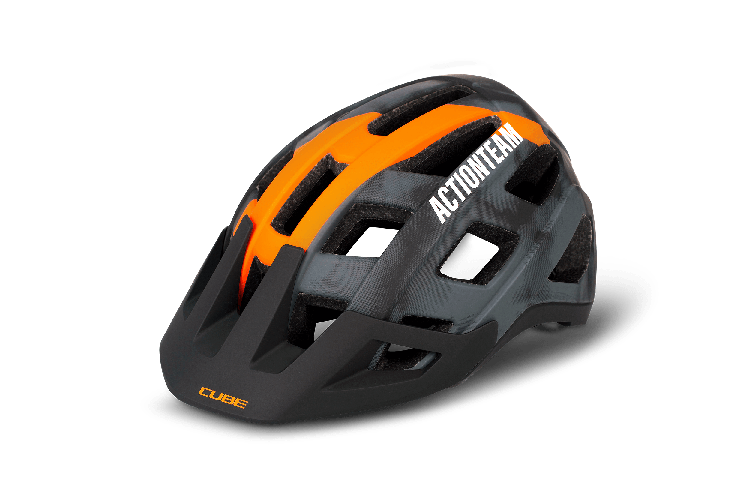 Bild von Fahrrad CUBE Helm BADGER X Actionteam grey´n´orange Helme