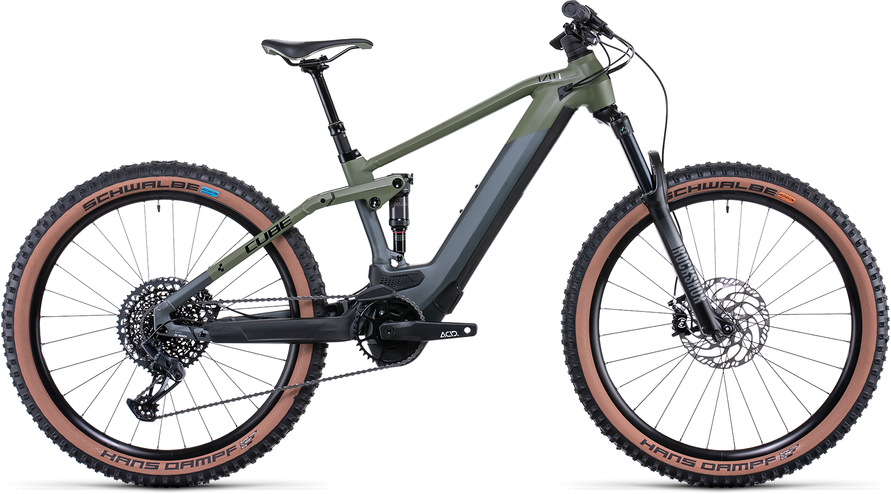 Bild von Fahrrad CUBE Stereo Hybrid 120 TM 625 27.5 flashgrey´n´olive (2022) E-Bikes