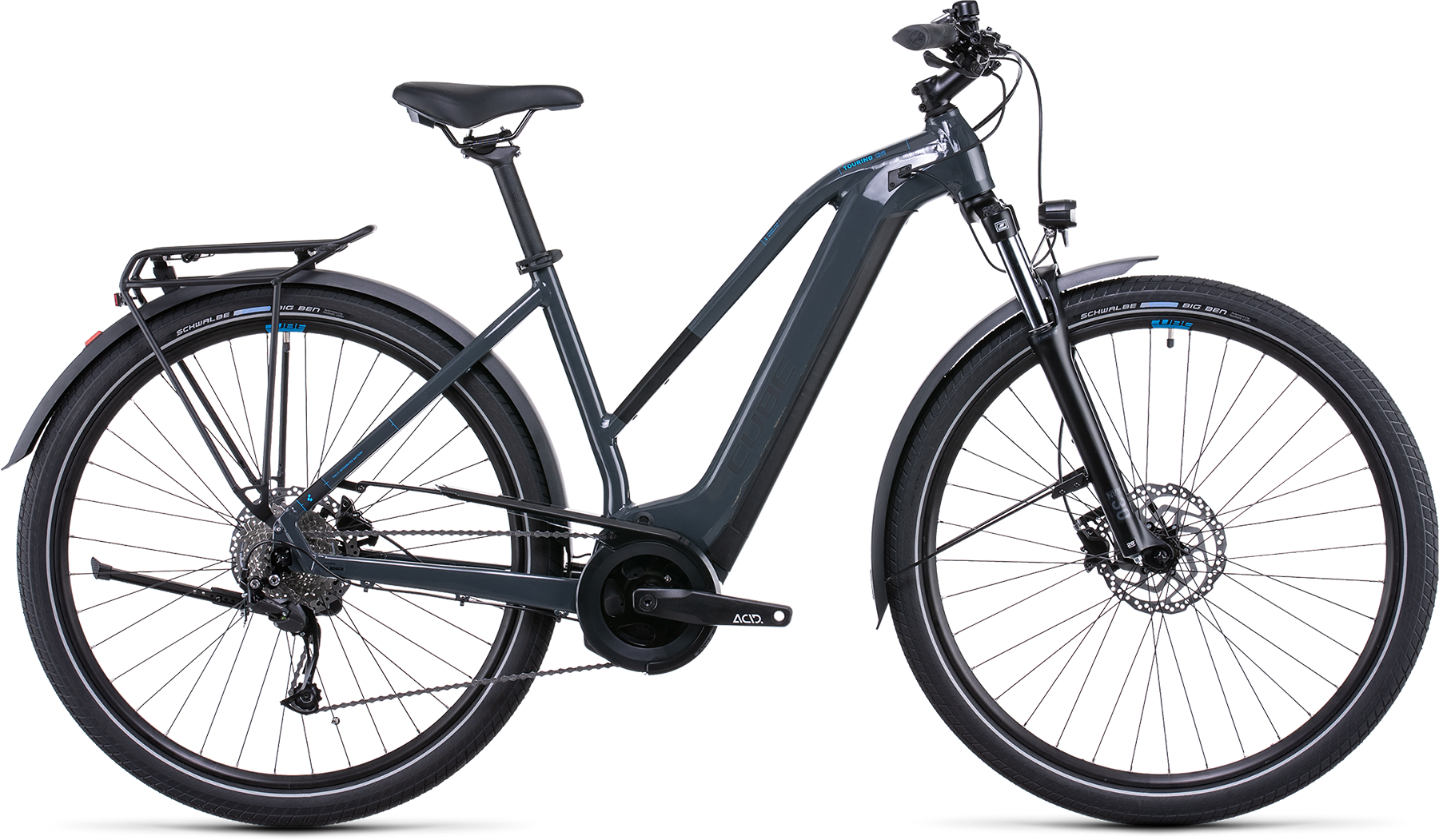 Bild von Fahrrad CUBE Touring Hybrid ONE 500 grey´n´blue Trapeze (2022) CUBE City & Tour E-Bikes
