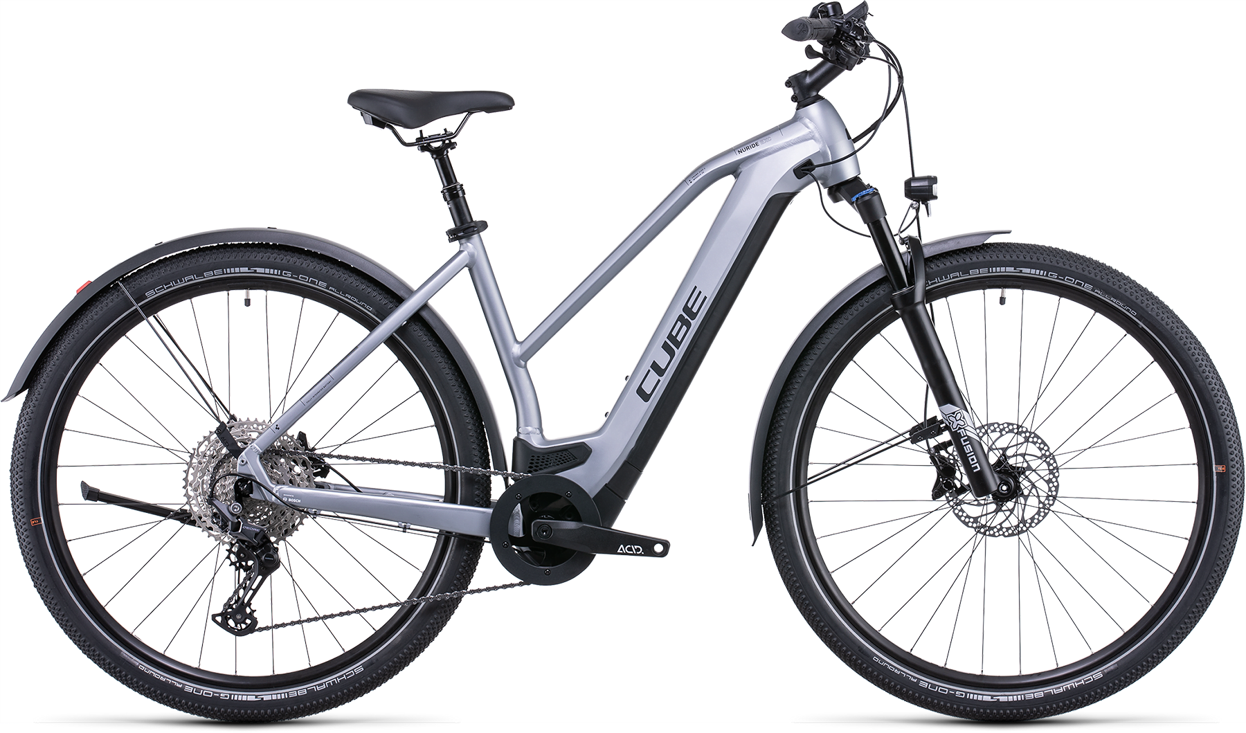 Bild von Fahrrad CUBE Nuride Hybrid EXC 625 Allroad polarsilver´n´black Trapeze (2022) CUBE City & Tour E-Bikes