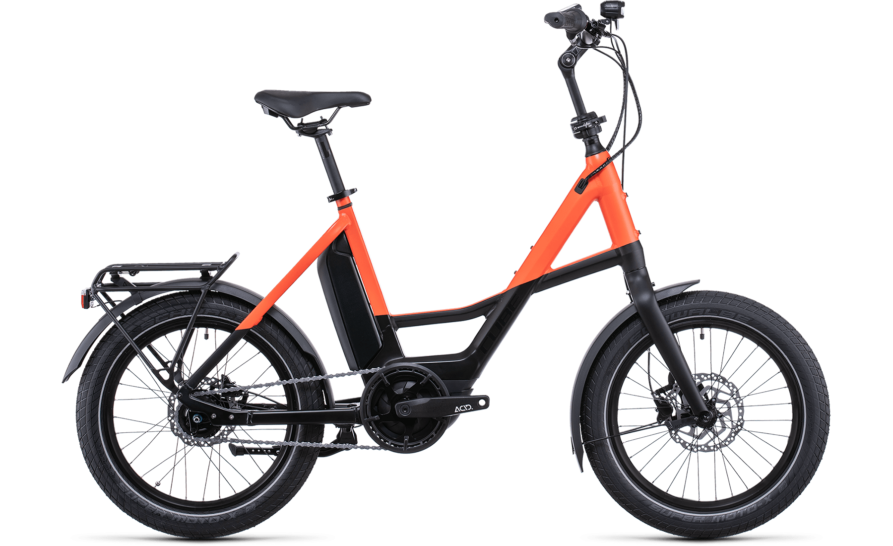 Bild von Fahrrad CUBE Compact Hybrid 500 black´n´sparkorange (2022) E-Bikes