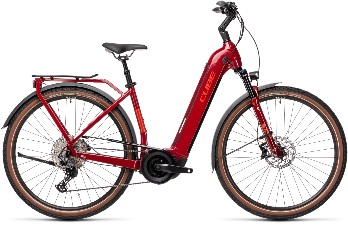 Bild von Fahrrad CUBE Touring Hybrid EXC 625 red´n´grey Easy Entry (2021) CUBE City & Tour E-Bikes